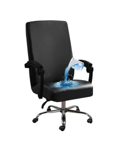 Funda de Silla de Oficina Shukii Grande Impermeable Negra