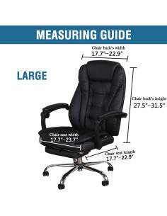 Funda de Silla de Oficina Shukii Grande Impermeable Negra 2