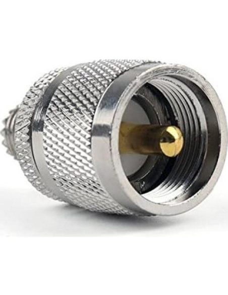 Adaptador Coaxial RF DHT UHF Macho PL259 a Mini UHF Hembra - Paquete de 2