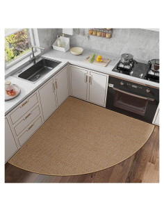 Alfombra de Cocina Esquinera Antideslizante BANEBOR 140 cm Beige