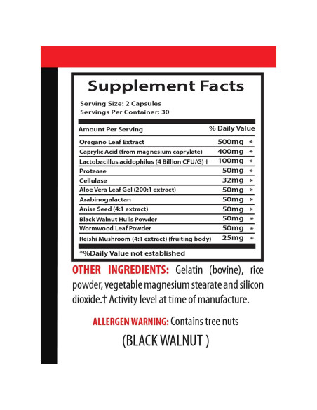 Suplemento Digestivo Reishi 60 Cápsulas - Candida Away
