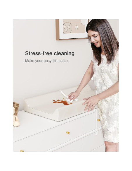 Almohadilla de Cambio de Pañales Premium U - Cuero Impermeable