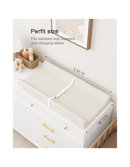 Almohadilla de Cambio de Pañales Premium U - Cuero Impermeable