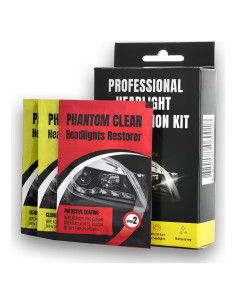 Kit de Restauración de Faros Phantom Clear - 3 Pasos, Sin Herramientas