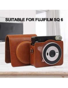 Funda de Cámara Vintage Yoidesu para SQ 6 - Cuero PU Marrón 2