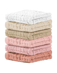 Toallitas de Baño para Bebés Cuddle Campus 6 Paquetes 30x30 cm