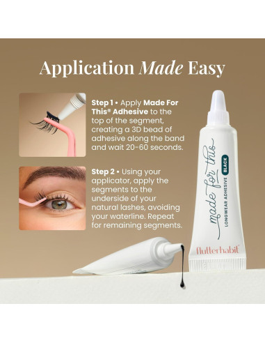 Adhesivo para Pestañas FlutterHabit Transparente 9.5x2.5cm