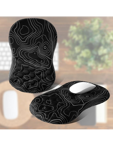 Almohadilla de Ratón Ergonómica WLLHYF con Soporte para Muñeca