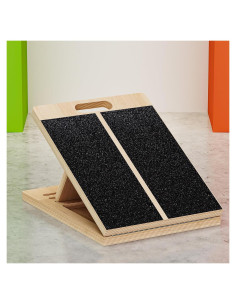 Tabla Inclinada TEMI para Estiramiento de Gemelos - Madera Natural