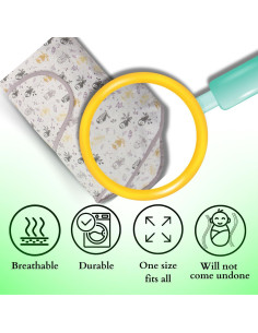 Manta de Envolver Milagrosa Algodón 100% para Bebés - La Aventura Te Espera 2