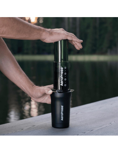 Taza de Café de Viaje AeroPress 473 ml Acero Inoxidable Negro