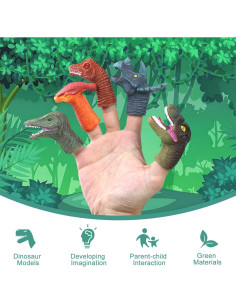 10 Títeres de Dedo de Dinosaurio CALEST para Niños 3+ Años 2