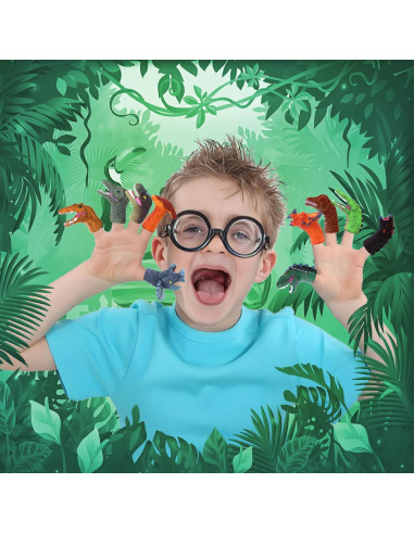10 Títeres de Dedo de Dinosaurio CALEST para Niños 3+ Años