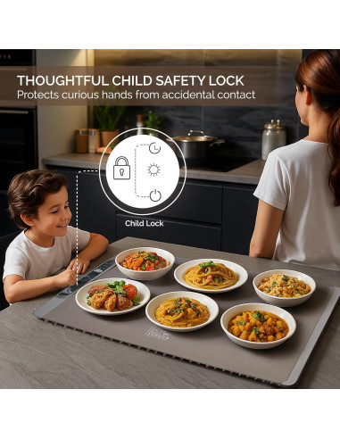 Alfombrilla Calentadora de Comida EXHOCO 250W Silicona Gris