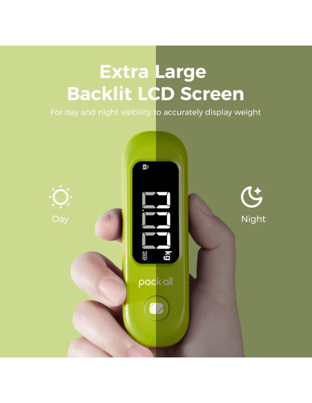 Balanza de Equipaje Digital Pack All 50 kg Pantalla LCD Verde