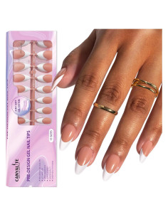 Uñas Postizas de Gel Canvalite Punta Francesa 300 Piezas