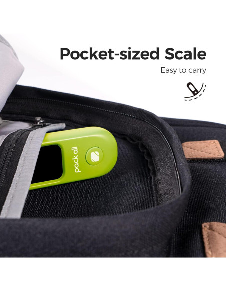 Balanza de Equipaje Digital Pack All 50 kg Pantalla LCD Verde