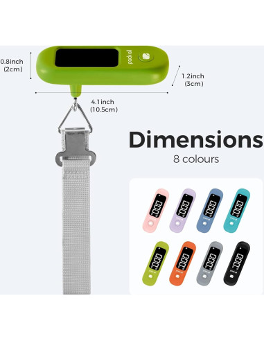 Balanza de Equipaje Digital Pack All 50 kg Pantalla LCD Verde