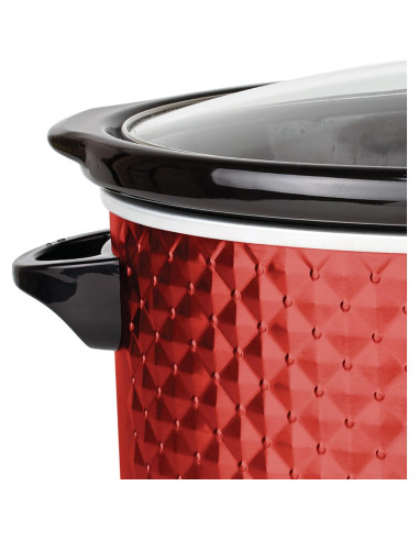 Cocina Lenta Brentwood Select 7 Cuartos Roja - 3 Calores