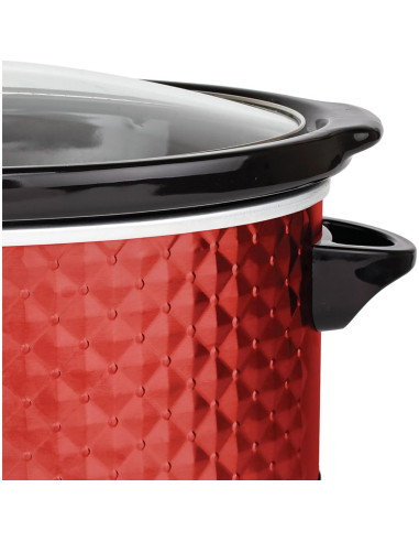 Cocina Lenta Brentwood Select 7 Cuartos Roja - 3 Calores