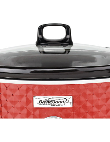 Cocina Lenta Brentwood Select 7 Cuartos Roja - 3 Calores