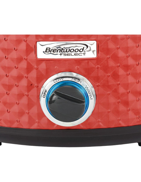 Cocina Lenta Brentwood Select 7 Cuartos Roja - 3 Calores