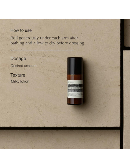 Desodorante Herbal Roll-On Aesop 50ml Libre de Alcohol y Aluminio