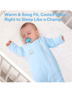 Saco de dormir Knirose algodón premium 3-6 meses azul 2