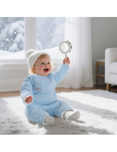 Saco de dormir Knirose algodón premium 3-6 meses azul