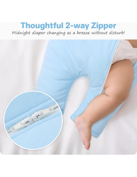 Saco de dormir Knirose algodón premium 3-6 meses azul