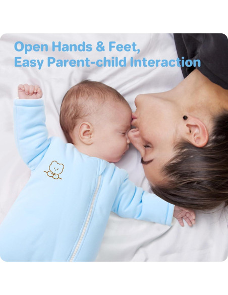 Saco de dormir Knirose algodón premium 3-6 meses azul