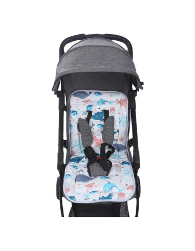 Almohadilla para Asiento de Cochecito Universal Bebé Algodón 33x75cm