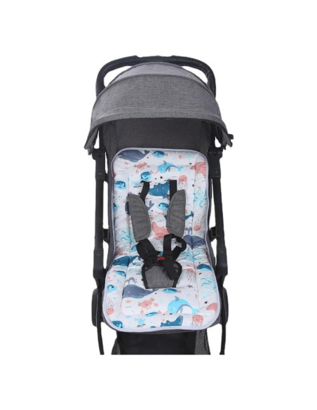 Almohadilla para Asiento de Cochecito Universal Bebé Algodón 33x75cm