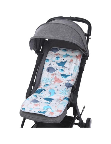Almohadilla para Asiento de Cochecito Universal Bebé Algodón 33x75cm