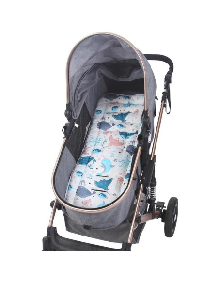 Almohadilla para Asiento de Cochecito Universal Bebé Algodón 33x75cm