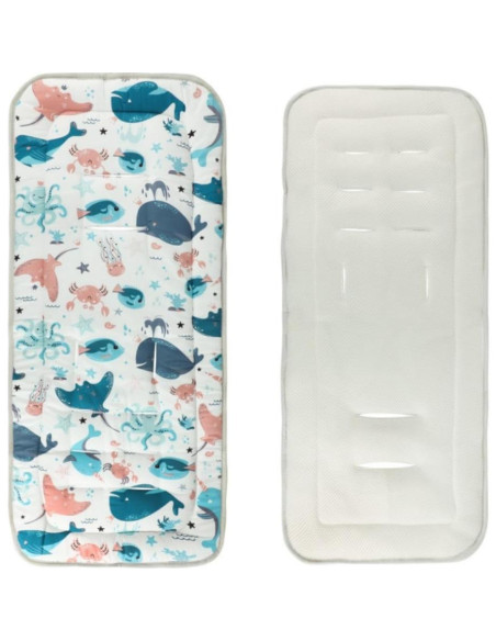 Almohadilla para Asiento de Cochecito Universal Bebé Algodón 33x75cm