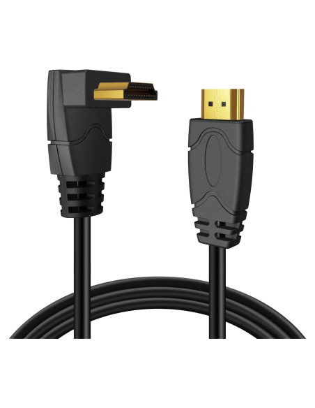 Cable HDMI TNP 4K Ángulo Derecho 0.91m Alta Velocidad 18Gbps
