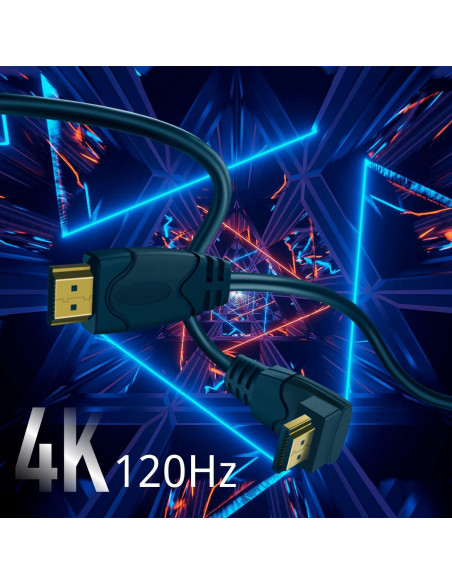 Cable HDMI TNP 4K Ángulo Derecho 0.91m Alta Velocidad 18Gbps