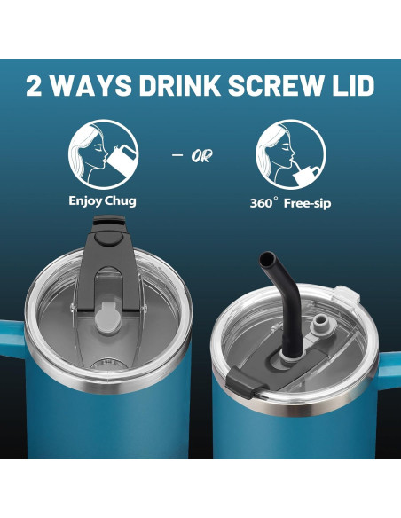 Taza de 1.2L ICIOI con Asa y Tapa a Prueba de Fugas