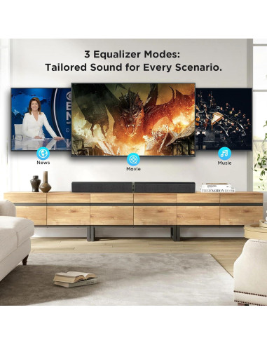 Barra de Sonido MZEIBO 80W Bluetooth para TV Inteligente