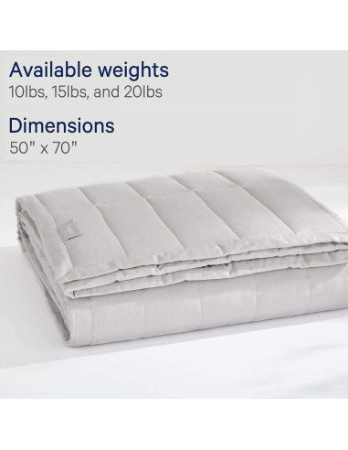 Manta con peso Casper Sleep 4.54 kg Gris Transpirable