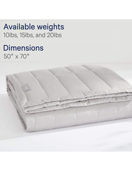 Manta con peso Casper Sleep 4.54 kg Gris Transpirable