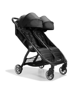 Cochecito Doble City Tour 2 Baby Jogger Negro Acolchado