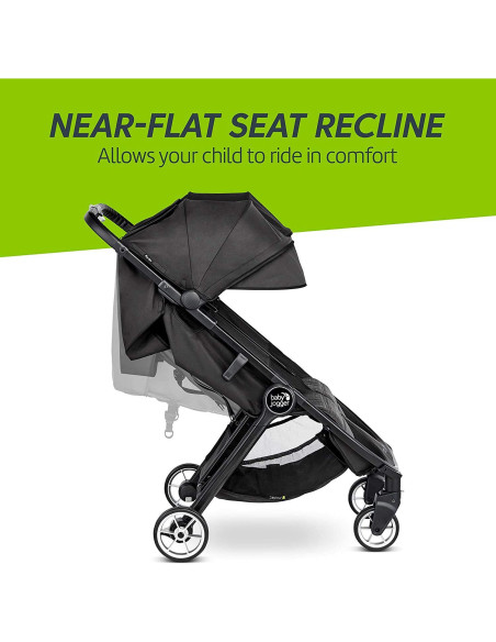 Cochecito Doble City Tour 2 Baby Jogger Negro Acolchado