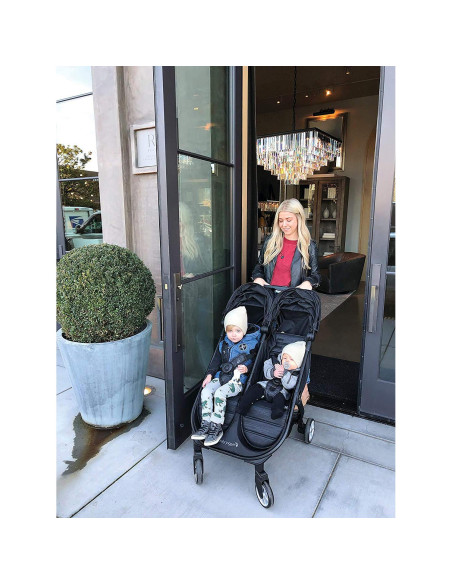 Cochecito Doble City Tour 2 Baby Jogger Negro Acolchado