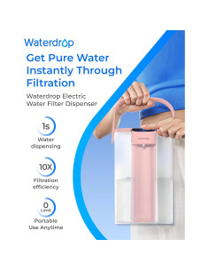 Jarra de Filtro de Agua Eléctrica Waterdrop 15 Tazas Rosa 2