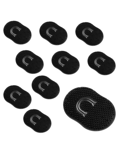Peine de Palma Portátil Tenalleys - 10 Pcs Negro para Cabello y Barba