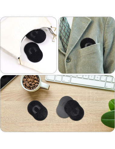 Peine de Palma Portátil Tenalleys - 10 Pcs Negro para Cabello y Barba