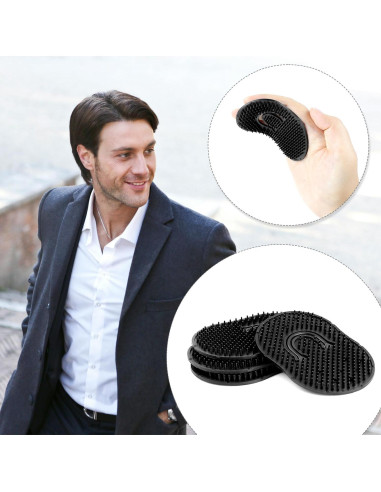 Peine de Palma Portátil Tenalleys - 10 Pcs Negro para Cabello y Barba