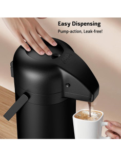 Jarra Térmica Geouja 3L Negra con Bomba - Aislante 24h 2